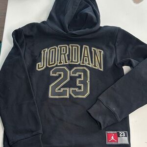 NWOT Jordan Black Hoodie with Gold Lettering